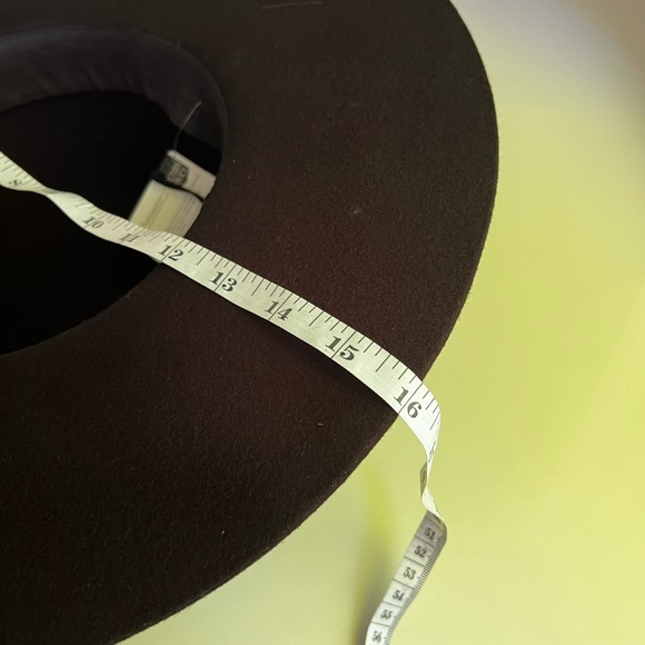 Boutique Black Boho Wool Wide Brimmed Hat With Turquoise/Western Detailing - Picture 11 of 12